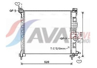 Radiator, engine cooling OL2562 Ava Quality Cooling