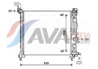 Radiator, engine cooling OL2567 Ava Quality Cooling