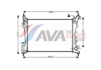 Radiator, engine cooling OL2574 Ava Quality Cooling