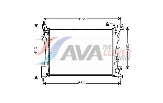 Radiator, engine cooling OL2574 Ava Quality Cooling