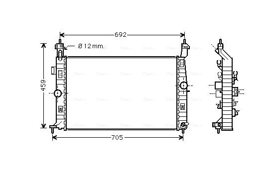 Radiator, engine cooling OL2583 Ava Quality Cooling