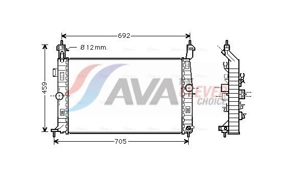 Radiator, engine cooling OL2583 Ava Quality Cooling
