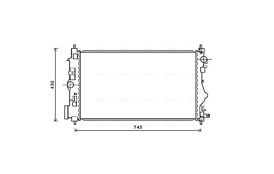 Radiator, engine cooling OL2599 Ava Quality Cooling