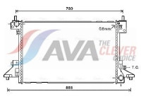 Radiator, engine cooling OL2601 Ava Quality Cooling