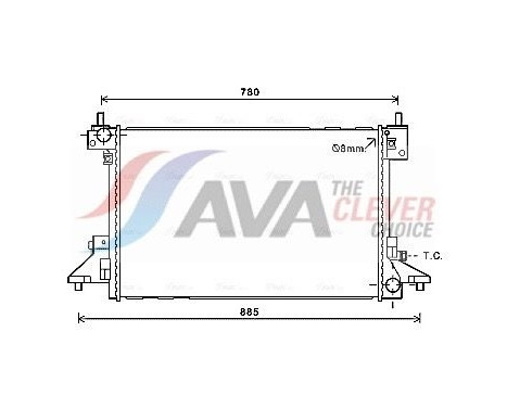 Radiator, engine cooling OL2601 Ava Quality Cooling