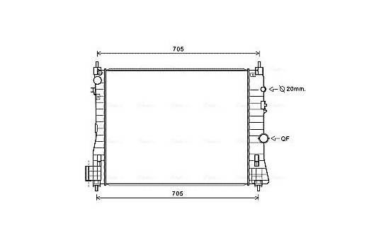 Radiator, engine cooling OL2665 Ava Quality Cooling