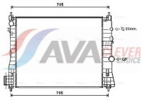 Radiator, engine cooling OL2665 Ava Quality Cooling