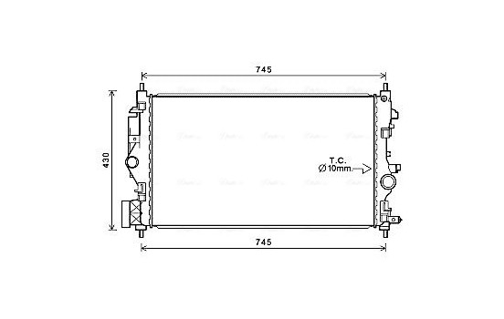 Radiator, engine cooling OL2683 Ava Quality Cooling