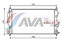 Radiator, engine cooling OL2683 Ava Quality Cooling