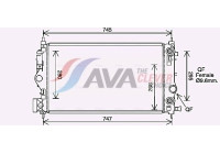 Radiator, engine cooling OL2687 Ava Quality Cooling