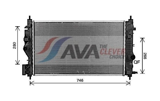 Radiator, engine cooling OL2701 Ava Quality Cooling, Image 2
