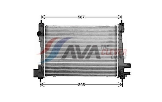 Radiator, engine cooling OL2706 Ava Quality Cooling, Image 2
