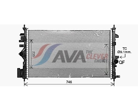 Radiator, engine cooling OL2731 Ava Quality Cooling, Image 2