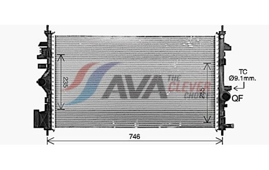 Radiator, engine cooling OL2731 Ava Quality Cooling, Image 2