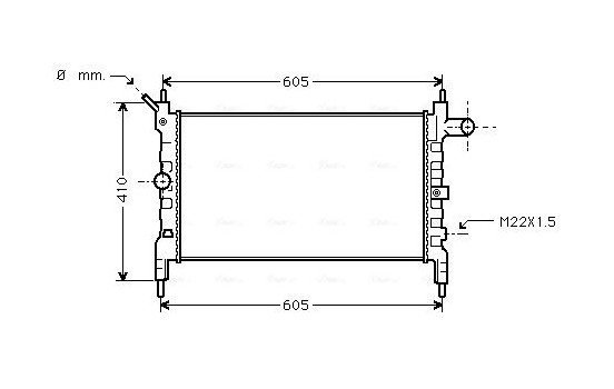 Radiator, engine cooling OLA2023 Ava Quality Cooling