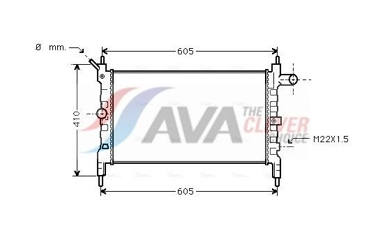 Radiator, engine cooling OLA2023 Ava Quality Cooling