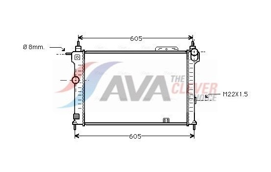 Radiator, engine cooling OLA2028 Ava Quality Cooling