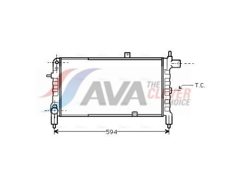 Radiator, engine cooling OLA2074 Ava Quality Cooling
