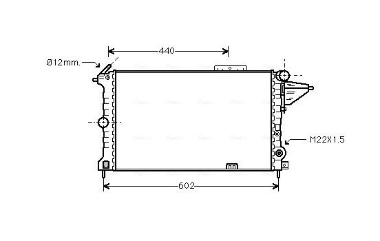 Radiator, engine cooling OLA2119 Ava Quality Cooling