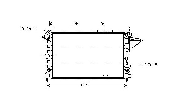 Radiator, engine cooling OLA2120 Ava Quality Cooling