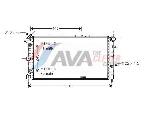 Radiator, engine cooling OLA2136 Ava Quality Cooling