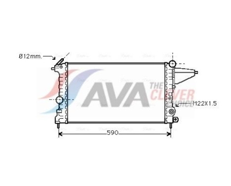 Radiator, engine cooling OLA2161 Ava Quality Cooling