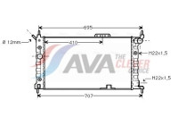 Radiator, engine cooling OLA2169 Ava Quality Cooling
