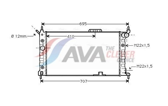 Radiator, engine cooling OLA2169 Ava Quality Cooling