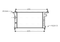 Radiator, engine cooling OLA2183 Ava Quality Cooling