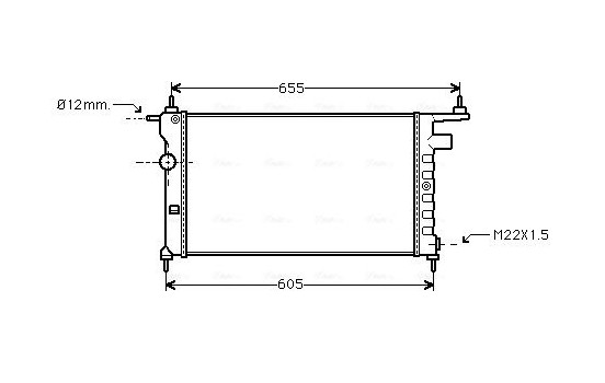 Radiator, engine cooling OLA2183 Ava Quality Cooling