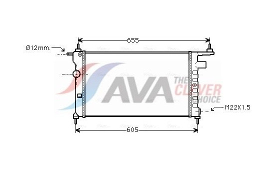 Radiator, engine cooling OLA2183 Ava Quality Cooling