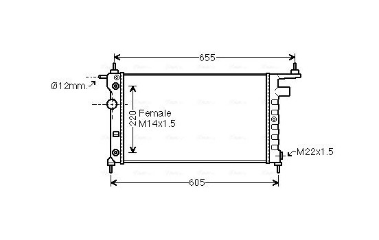 Radiator, engine cooling OLA2184 Ava Quality Cooling