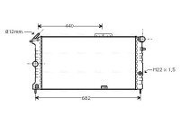 Radiator, engine cooling OLA2190 Ava Quality Cooling