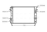 Radiator, engine cooling OLA2193 Ava Quality Cooling