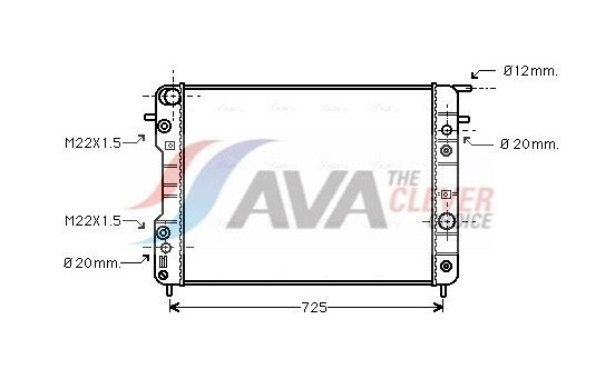 Radiator, engine cooling OLA2193 Ava Quality Cooling