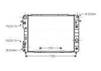 Radiator, engine cooling OLA2199 Ava Quality Cooling