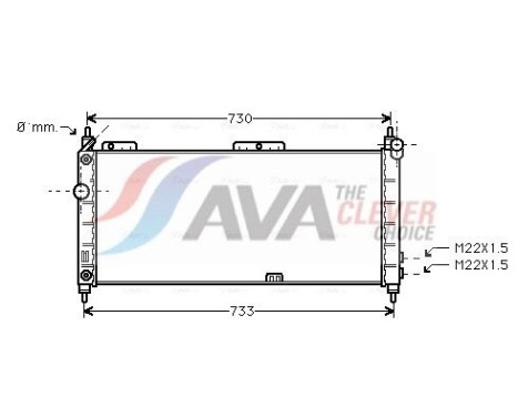 Radiator, engine cooling OLA2200 Ava Quality Cooling