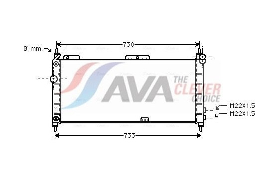 Radiator, engine cooling OLA2200 Ava Quality Cooling