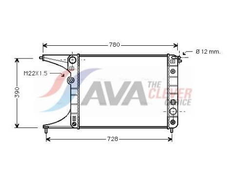 Radiator, engine cooling OLA2201 Ava Quality Cooling