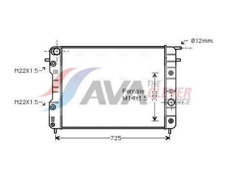 Radiator, engine cooling OLA2202 Ava Quality Cooling