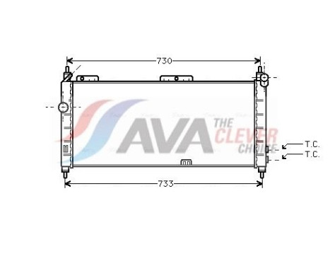 Radiator, engine cooling OLA2203 Ava Quality Cooling