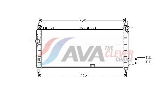 Radiator, engine cooling OLA2203 Ava Quality Cooling