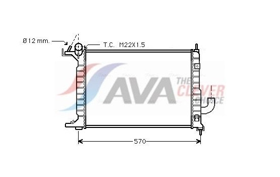 Radiator, engine cooling OLA2218 Ava Quality Cooling