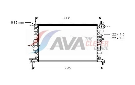 Radiator, engine cooling OLA2220 Ava Quality Cooling