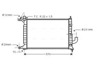 Radiator, engine cooling OLA2221 Ava Quality Cooling