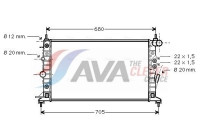 Radiator, engine cooling OLA2222 Ava Quality Cooling