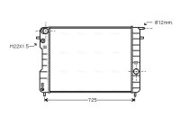 Radiator, engine cooling OLA2239 Ava Quality Cooling