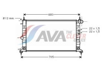 Radiator, engine cooling OLA2244 Ava Quality Cooling
