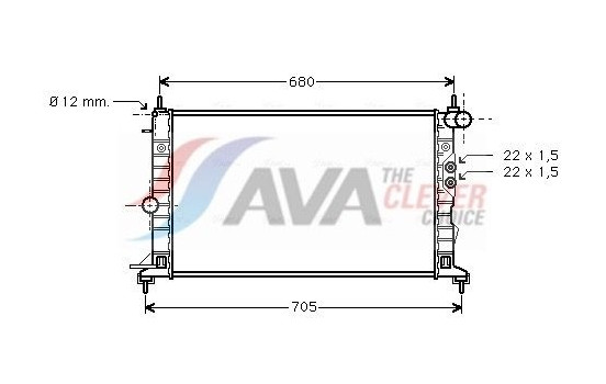 Radiator, engine cooling OLA2244 Ava Quality Cooling