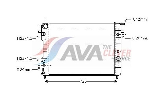 Radiator, engine cooling OLA2247 Ava Quality Cooling